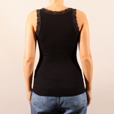 Lana Seta tank top uld/silke rib Balzina blonde