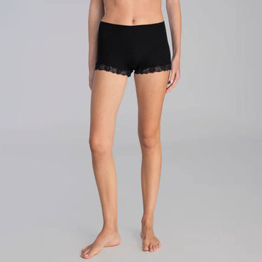 Balzina Leavers wool/silk shorts lace trim