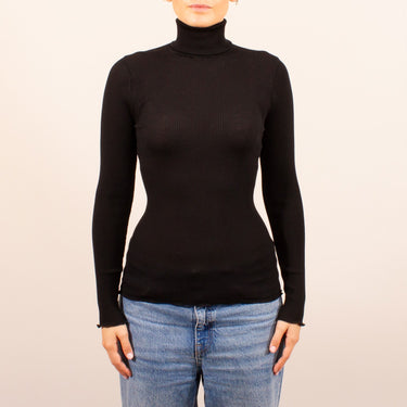 Costina rib T-Shirt turtleneck long sleeve