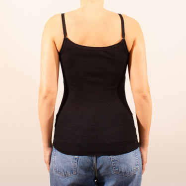 Lana Seta spaghetti top uld/silke rib