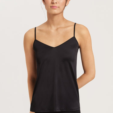 Hanro Satin Deluxe spaghetti top black Sort 2