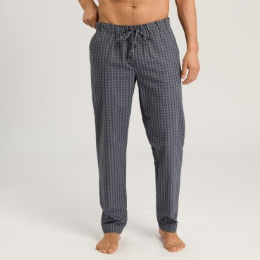 Hanro Night & Day herre-pyjamas bukser casual check sort 1