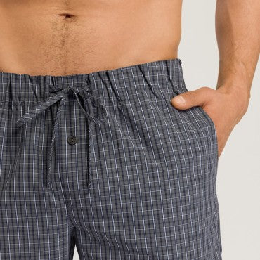 Hanro Night & Day herre-pyjamas bukser casual check sort 4