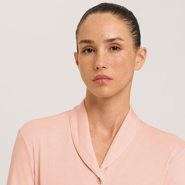 Hanro Natural Comfort natkjole langt ærme 100 cm blush Lyserød 4