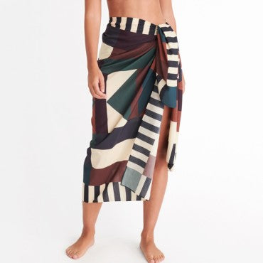 ERES Kaleido Miroir strandtøj sarong kaleido eclip Brun 1