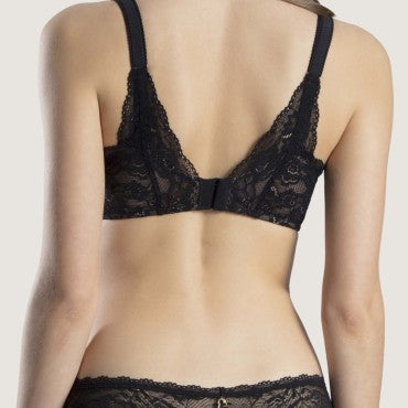 Aubade Rosessence vatteret bh halv skål balconet black Sort 3