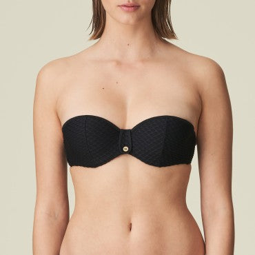 Marie Jo Swim Brigitte bikinitop med bøjle vatteret stropløs black Sort 1