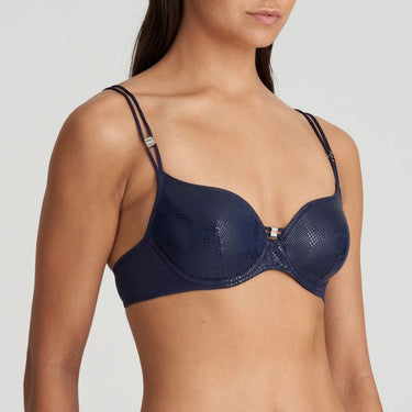 Marie Jo Swim San Domino bikinitop med bøjle vatteret hjertefaco evening blue Blå 3