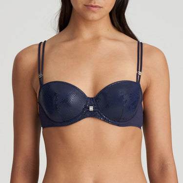 Marie Jo Swim San Domino bikinitop med bøjle vatteret balconet evening blue Blå 1