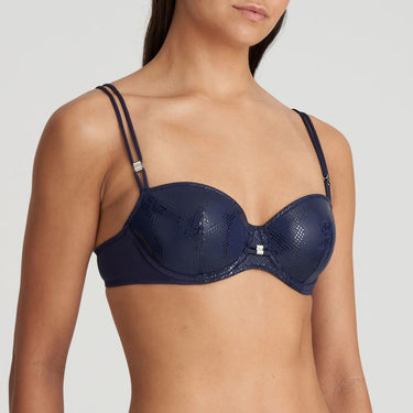 Marie Jo Swim San Domino bikinitop med bøjle vatteret balconet evening blue Blå 3