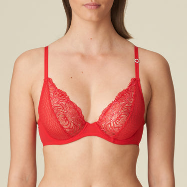 Marie Jo Linda bh dyb udskæring red Rød 1