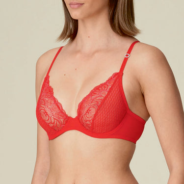 Marie Jo Linda bh dyb udskæring red Rød 2