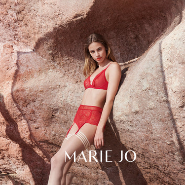 Marie Jo Linda bh dyb udskæring red Rød 5