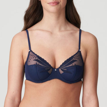 Marie Jo Etoile halvt vatteret bh dybt V sapphire blue BlĂĄ 1