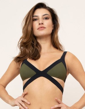 Agent Provocateur Mazzy bikinitop khaki/black Grøn 1