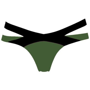 Agent Provocateur Mazzy bikinitrusse klassisk khaki/black Grøn 1