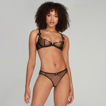 Agent Provocateur Lorna bh halv skĂĄl balconet black black/pink Sort 2