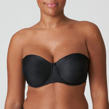Satin bra molded strapless