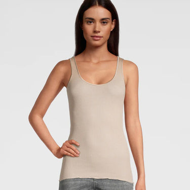 Oscalito Oscalito bomuld rib tank top skin Beige 1