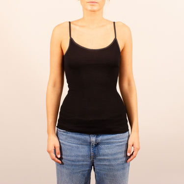 Oscalito cotton rib spaghetti strap