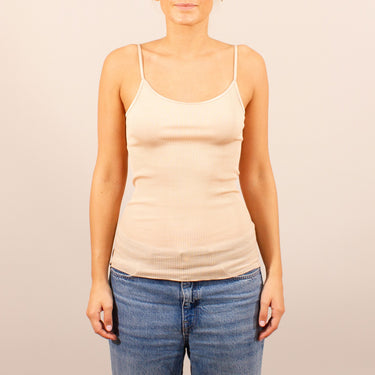 Oscalito cotton rib spaghetti strap