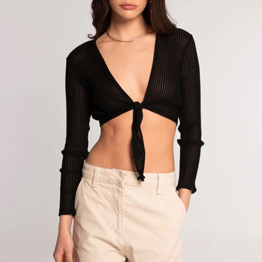 Operatino cropped cardigan top