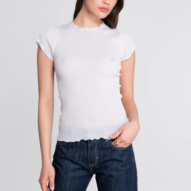 Operatino kort ærme Bomuld