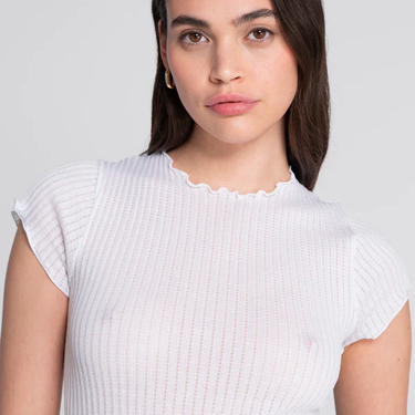 Operatino kort ærme Bomuld