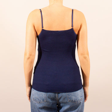 Balzina rib spaghetti top with lace