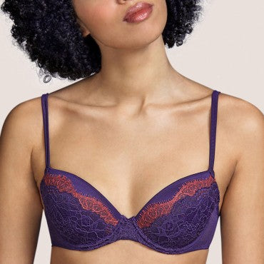 Andres Sarda Margaret bh vatteret dybt V evening blue BlĂĄ 1