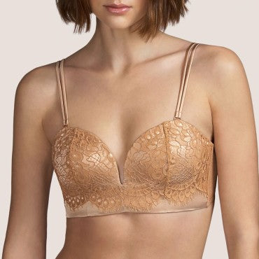 Andres Sarda Ella vatteret bh stropløs golden brown Brun 1