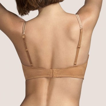 Andres Sarda Ella vatteret bh stropløs golden brown Brun 2