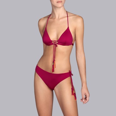 Andres Sarda Wilson bikinitop lille trekant vatteret deep red Rød 1