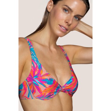 Andres Sarda Lamarr bikinitop med bøjle tropical sand mønster 2