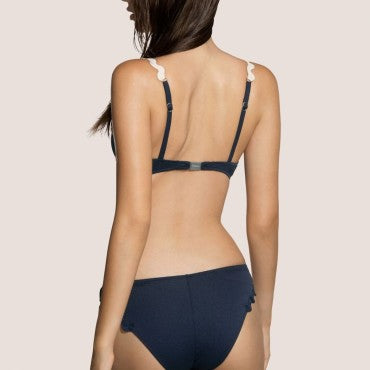 Andres Sarda Drew bikinitop med bøjle vatteret dybt V navy blue Blå 2