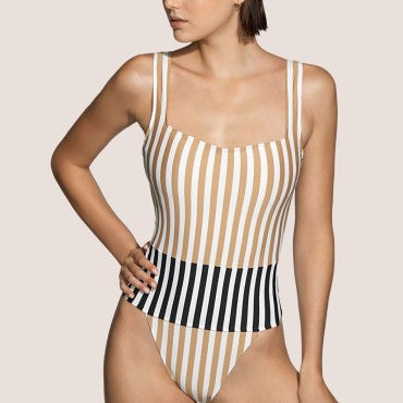 Andres Sarda Perriand badedragt skĂĄle vatteret sand Beige 3