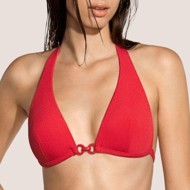 Andres Sarda Gray bikinitop vatteret trekant scarlet red Rød 6