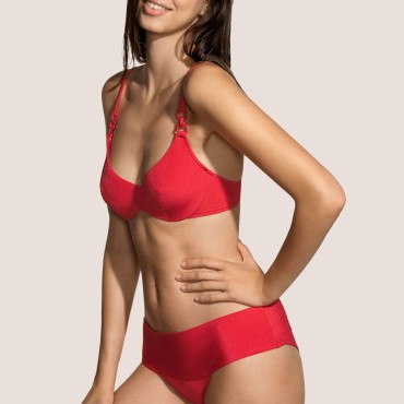 Andres Sarda Gray bikinitop med bøjle scarlet red Rød 1