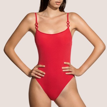 Andres Sarda Gray badedragt udt.vattering scarlet red Rød 1