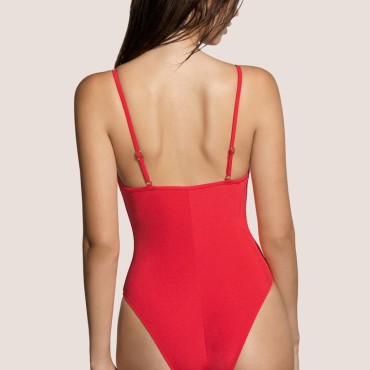 Andres Sarda Gray badedragt udt.vattering scarlet red Rød 3