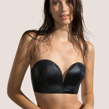 Andres Sarda Bardi bikinitop vatteret stropløs black Sort 1