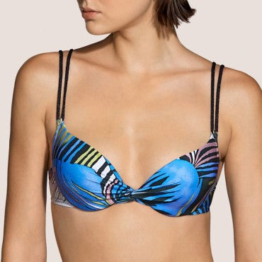 Andres Sarda Mahony bikinitop med bøjle vatteret blue Blå 1