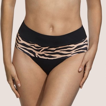 Andres Sarda FRANCES bikinitrusse klassisk wild sort dyreprint zebraprint 1