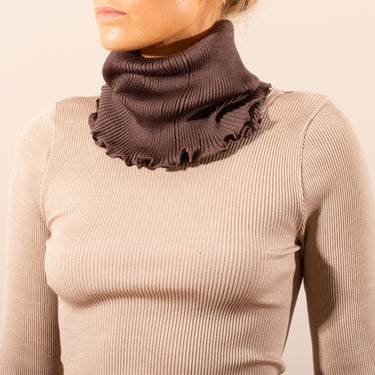 Lana Seta halsvarmer uld/silke rib