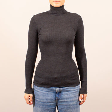 Costina rib T-Shirt turtleneck long sleeve