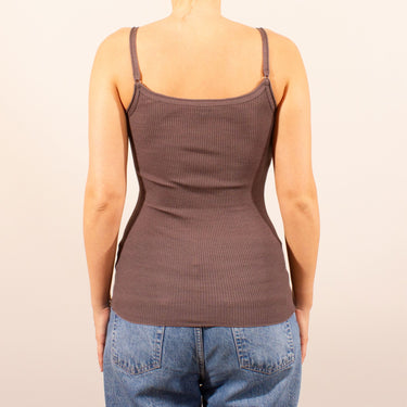 Lana Seta spaghetti top uld/silke rib