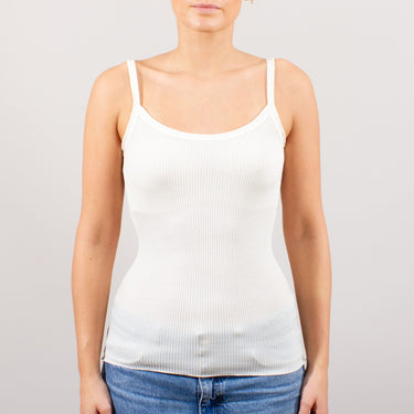Lana Seta spaghetti top uld/silke rib