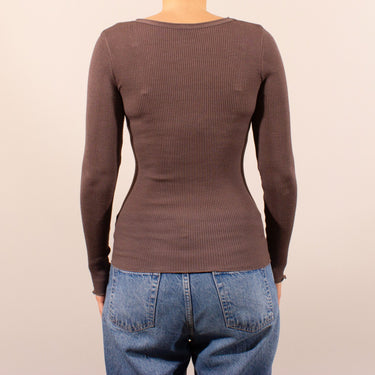 Lana Seta T-Shirt rund hals uld/silke rib