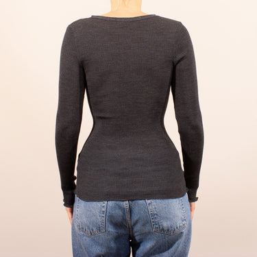 Costina rib wool/silk T-Shirt round neck PHOTO