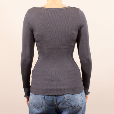 Lana Seta T-Shirt rund hals uld/silke rib